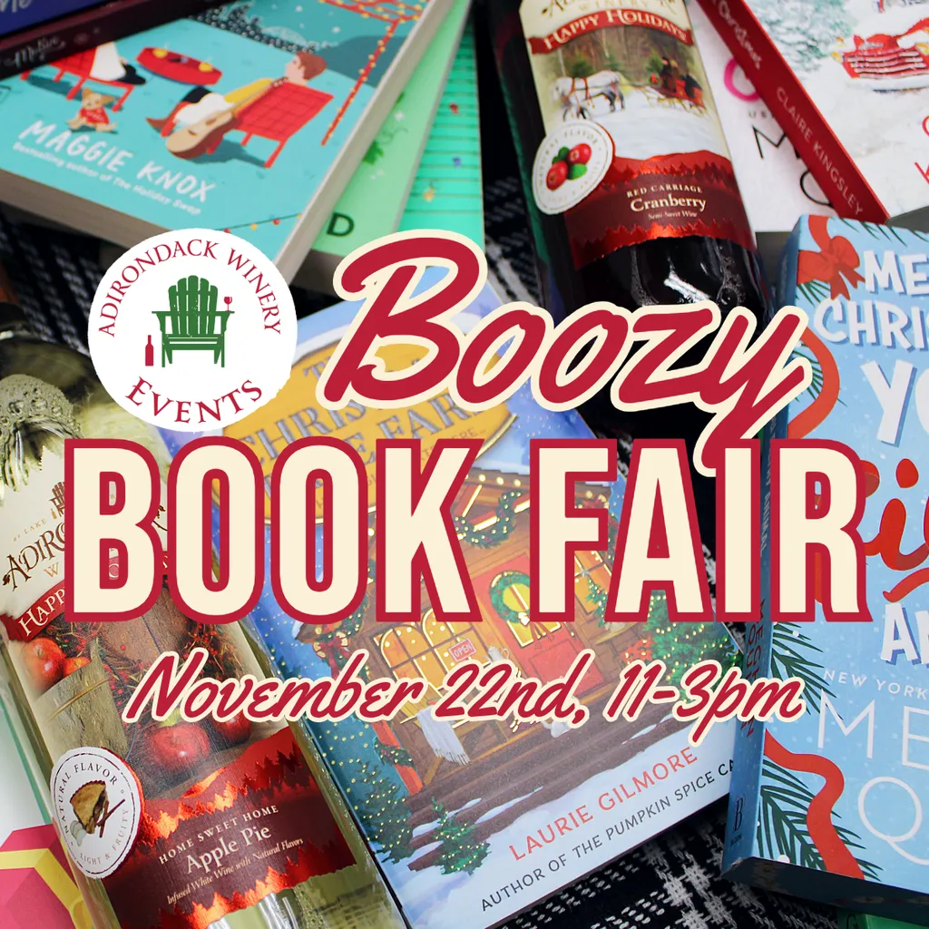 Holiday Boozy Book Fair! 🎄📚 - Adirondack Winery