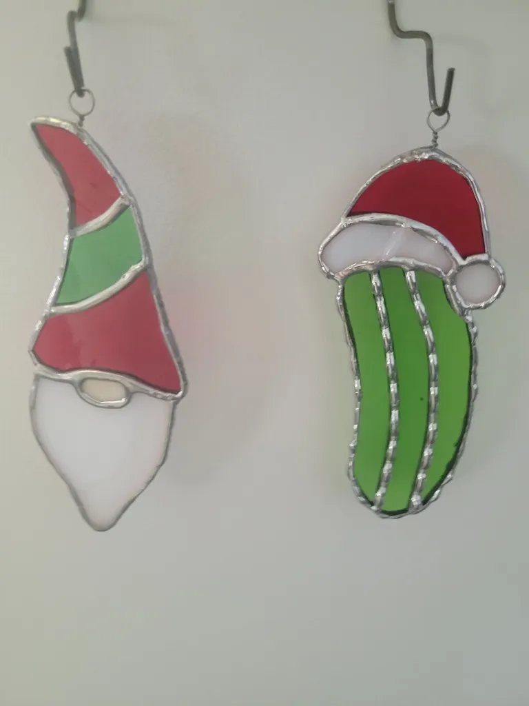 Create Stained Glass Santa and Pickle