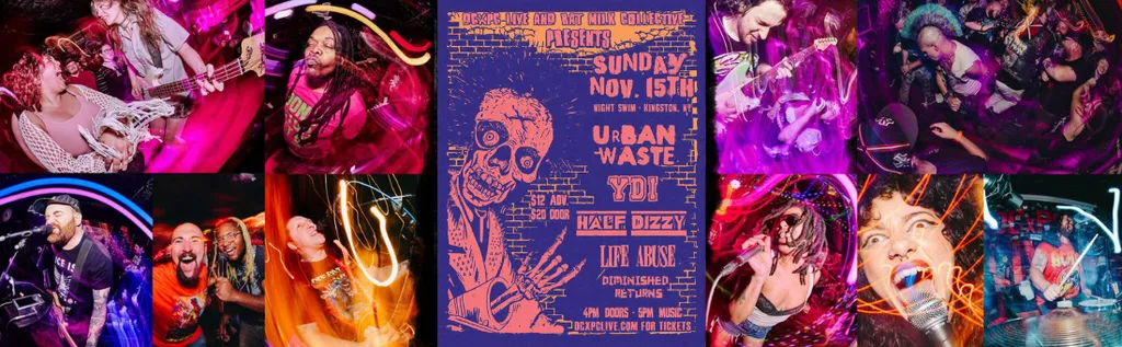 DCxPC Live and Rat Milk Collective Presents: Urban Waste, YDI, Life Abuse, Half Dizzy and Diminished Returns