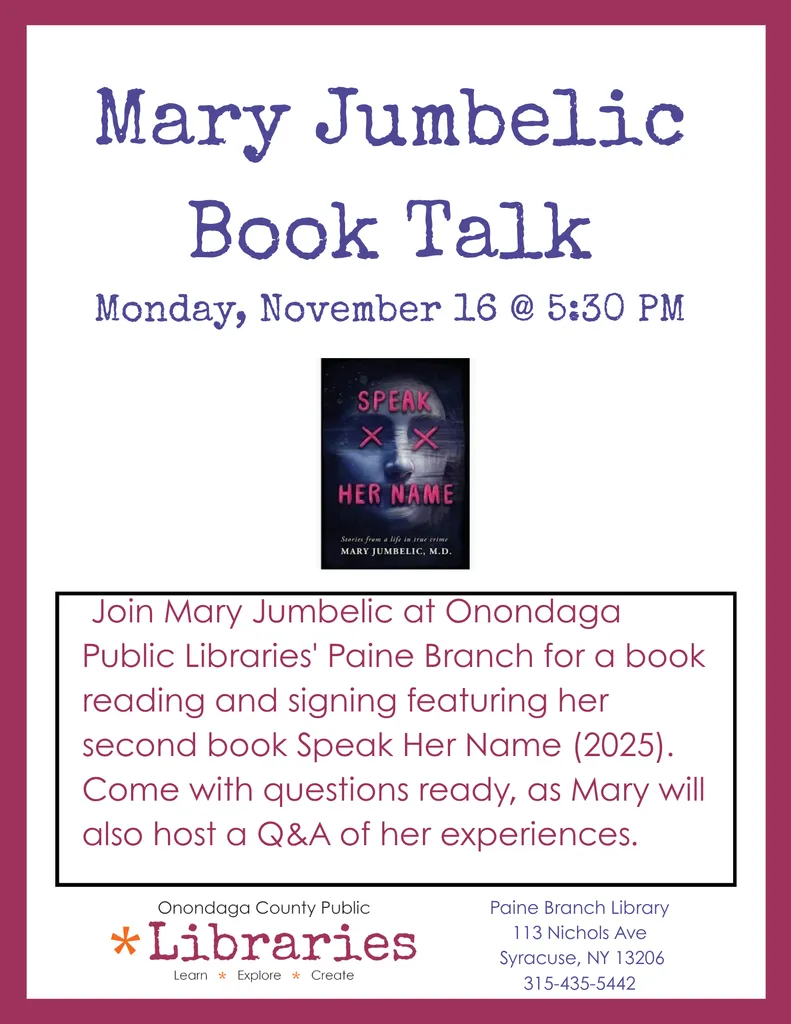 Mary Jumbelic Author Talk @ Paine