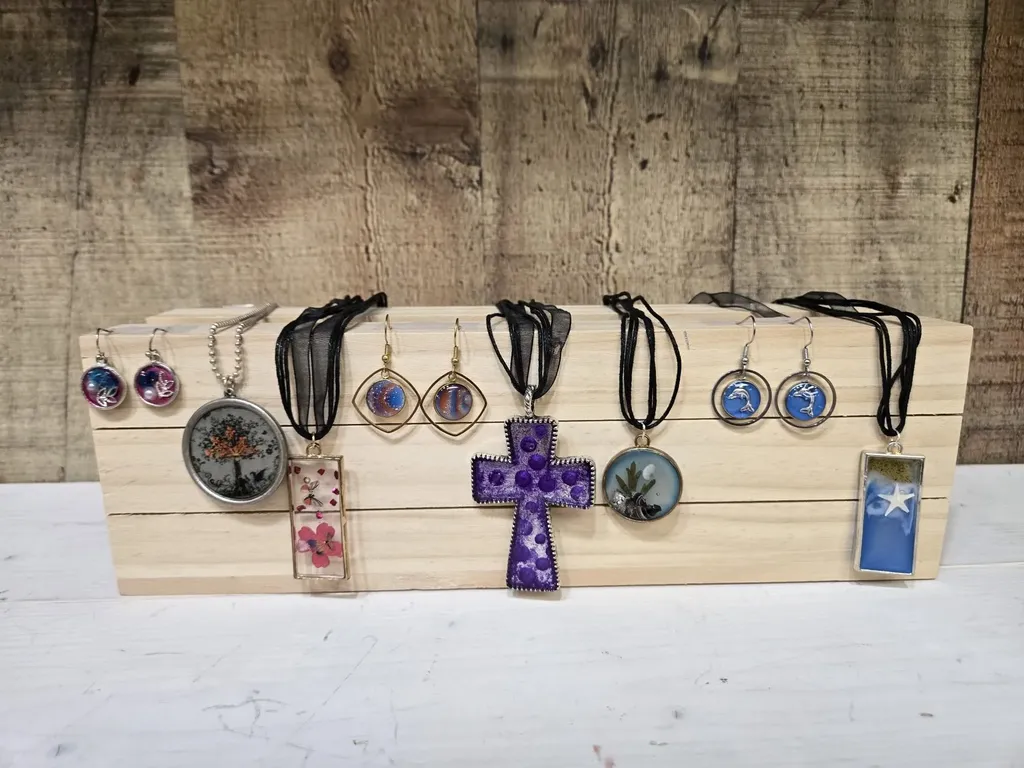 Resin and Flower Jewelry