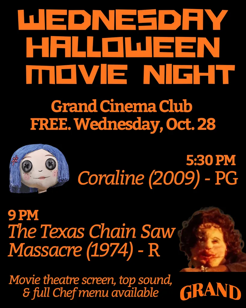 Halloween Movie Night: Grand Cinema Club