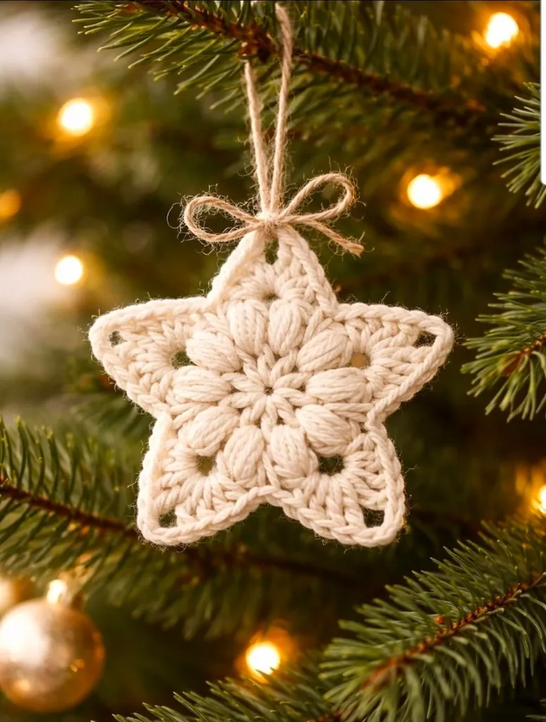 Crochet Star Ornament