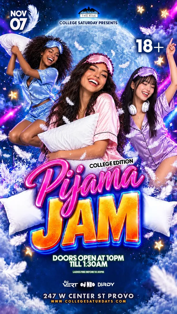 College Saturdays 18+ Pijama Jam